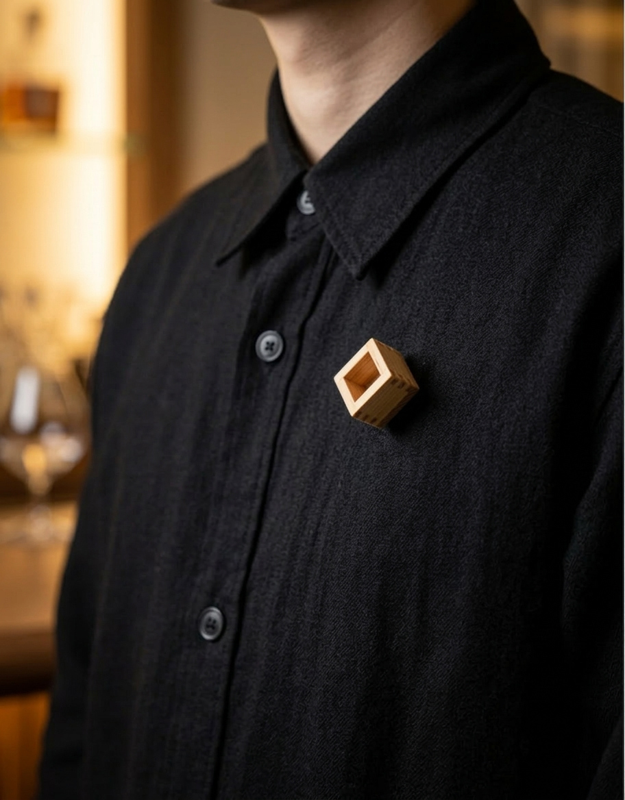 KUMIKI 枡バッジ 男性